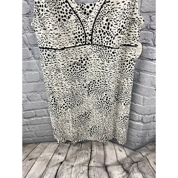 Soma Cool Nights Chemise Exotic Spots Ivory Black Nightgown Size XXL - Picture 9 of 10